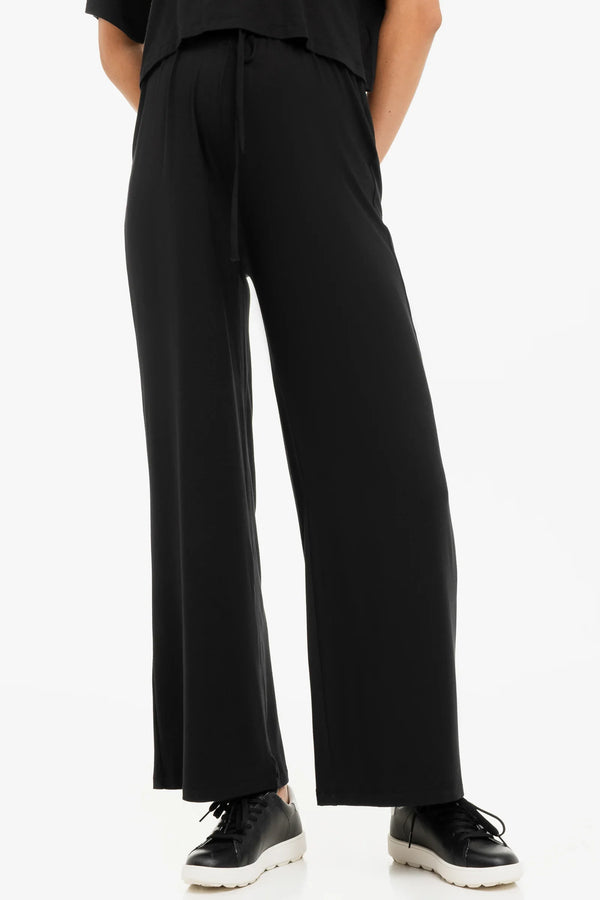 Ausgestellte Umstandshose aus weichem Tencel™ Modal - Schwarz