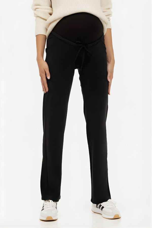 Travel zwangerschapsbroek met organisch katoen - zwart-3