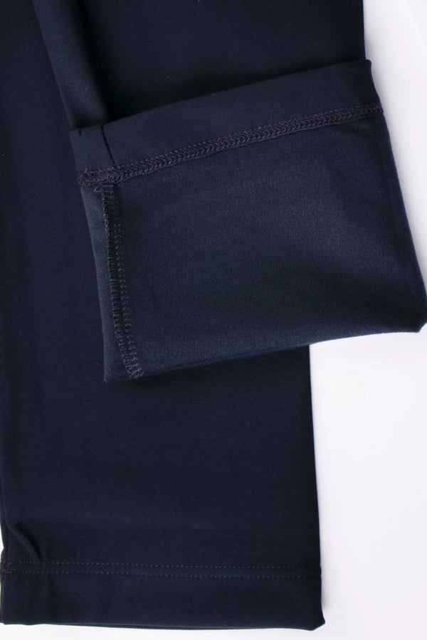 Umstands-Leggings aus Jersey mit gebürsteter Innenseite – Dunkelblau