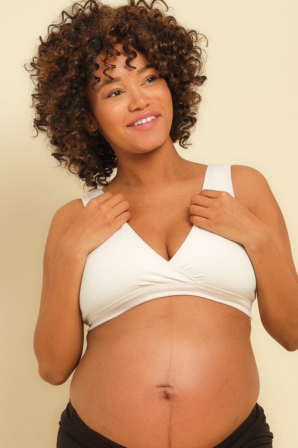 Ecru Umstands- und Still-BH aus Baumwolle