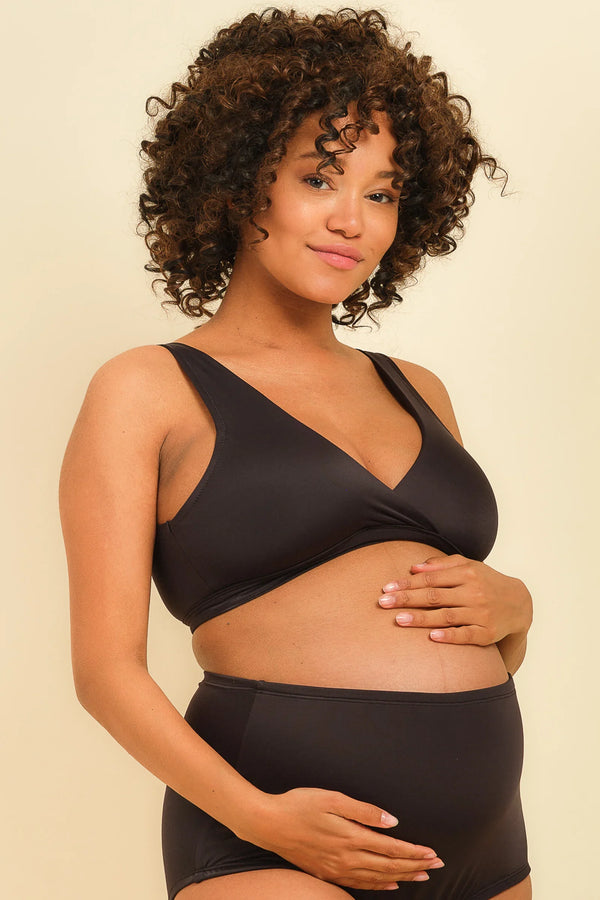 Schwarzer Umstands- und Still-BH