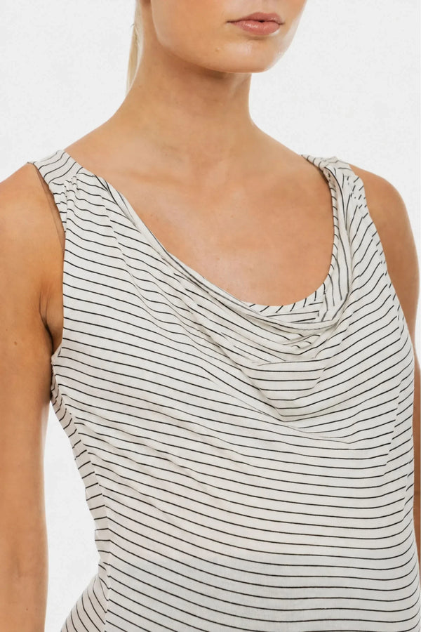 stripe maternity top close up