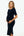 Tailliertes Umstands- & Stillkleid aus geripptem Baumwolljersey – Navy