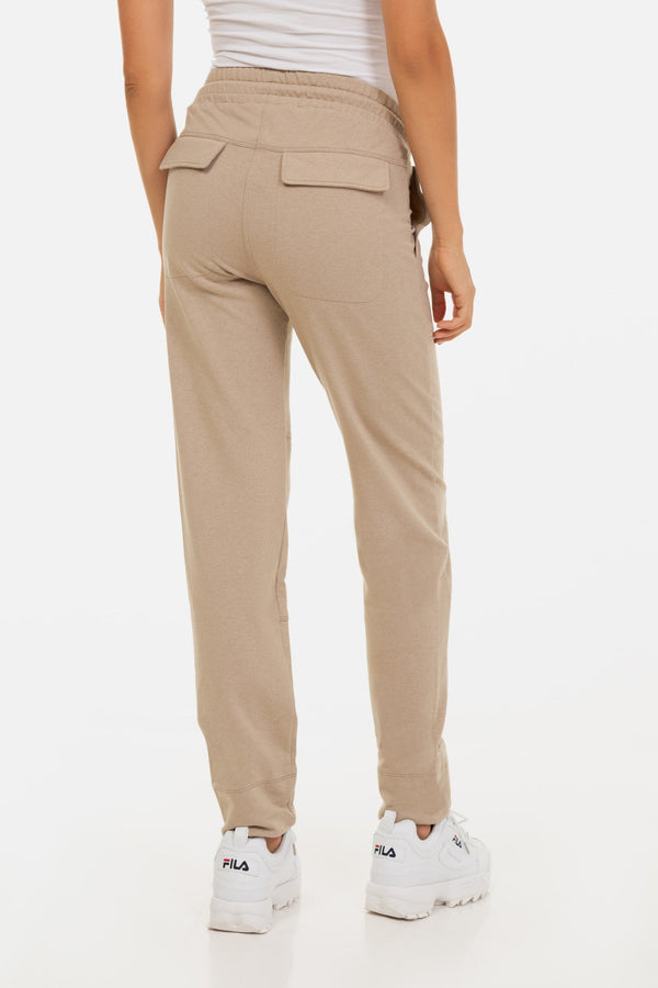 Lässige Umstandshose unter dem Bauch – Beige