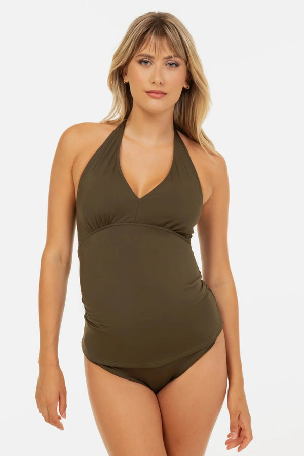 Umstandsbikini mit Stillfunktion – Khaki