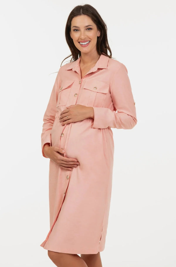 Umstands- und Still-Hemdkleid aus Baumwollmix