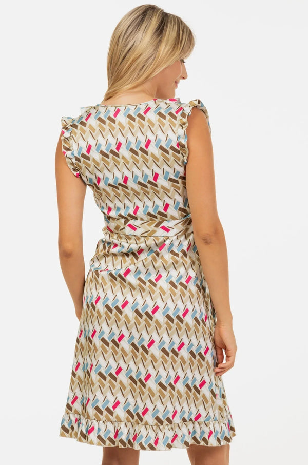 Satiniertes Umstands- & Stillkleid mit Volants