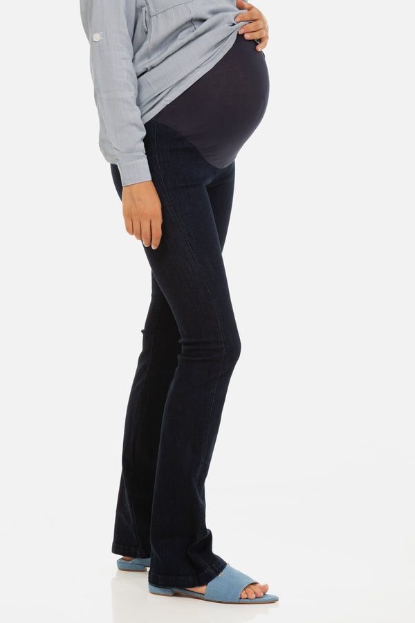 Flared Umstandsjeans – Dunkelblau