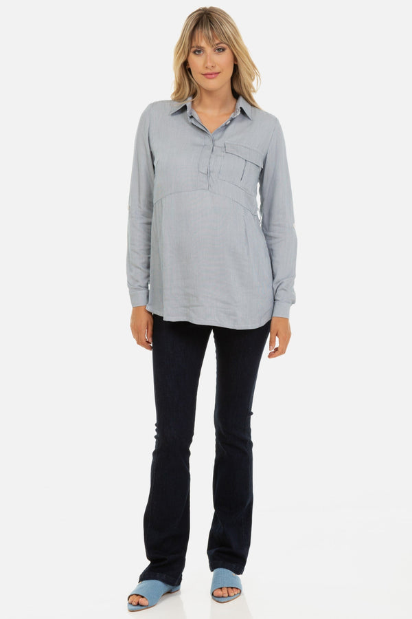 Flared Umstandsjeans – Dunkelblau