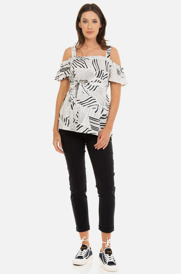 Elastische Umstandshose – Dunkelblau