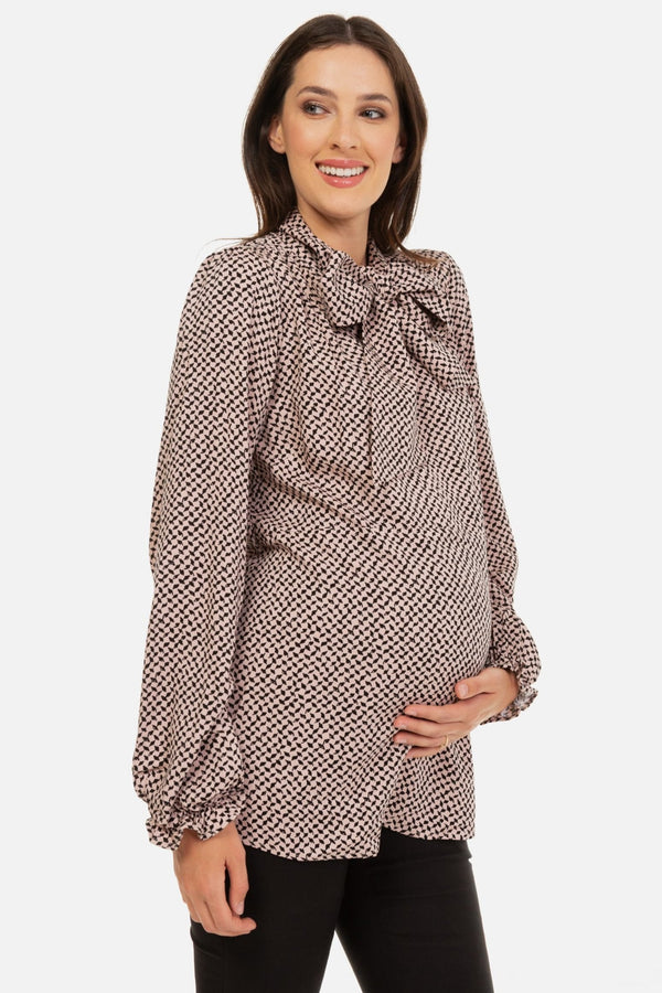 Umstands- und Stillbluse mit Schluppe
