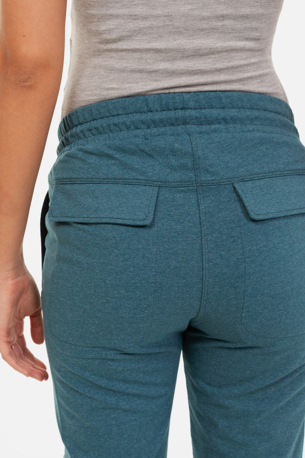 Lässige Umstandshose unter dem Bauch – Petrol