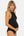 Umstandsbadeanzug mit Chiffonblumen – Schwarz
