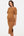Tailliertes Umstands- & Stillkleid aus geripptem Baumwolljersey – Bronze