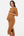 Tailliertes Umstands- & Stillkleid aus geripptem Baumwolljersey – Bronze