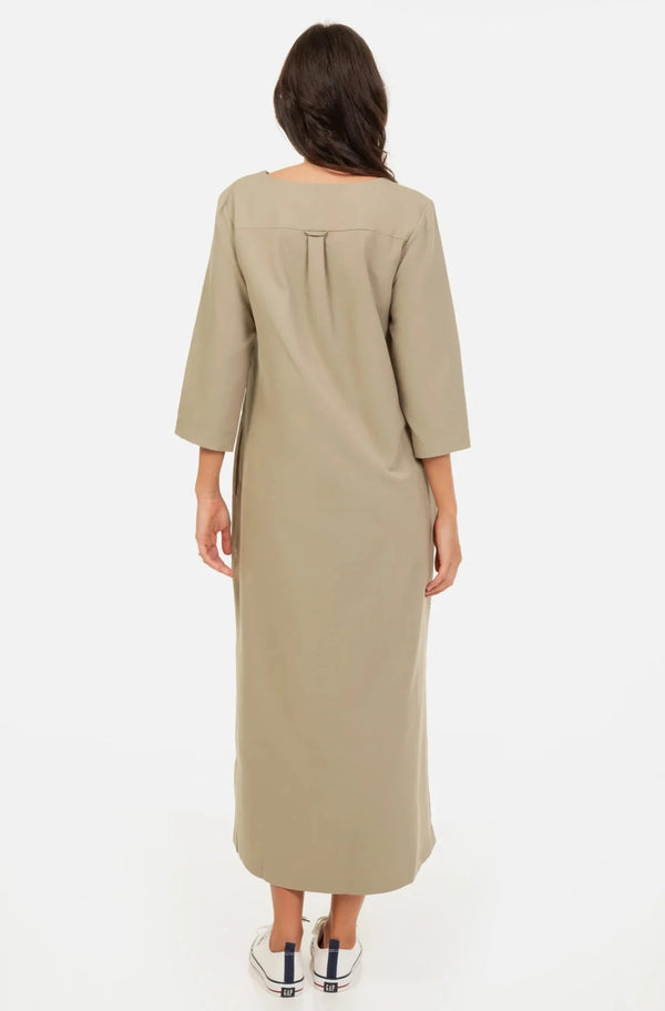 Midi-Umstands- & Stillkleid mit V-Ausschnitt