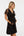 Elegantes Umstands- & Stillkleid mit Punkten und Meshärmeln – Schwarz