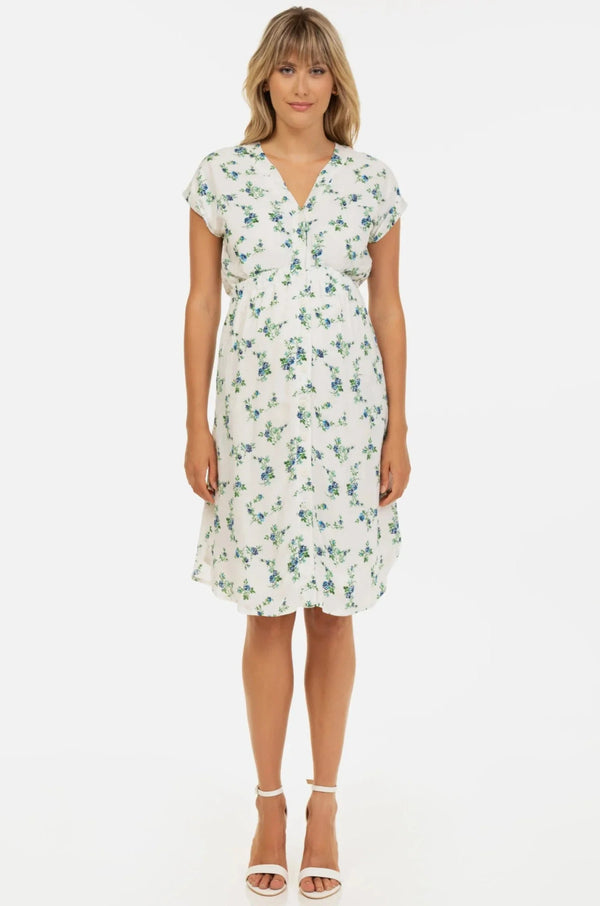 Umstands- und Stillkleid aus Baumwolle mit Stickerei