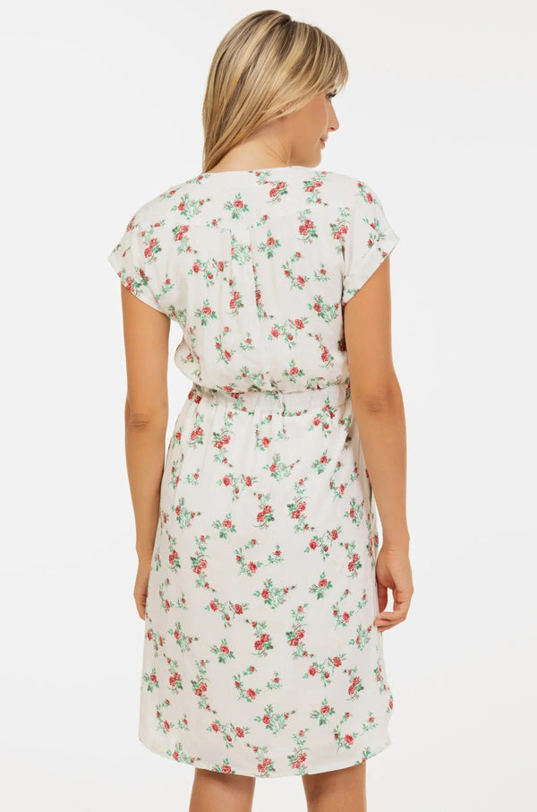 Umstands- und Stillkleid aus Baumwolle mit Stickerei