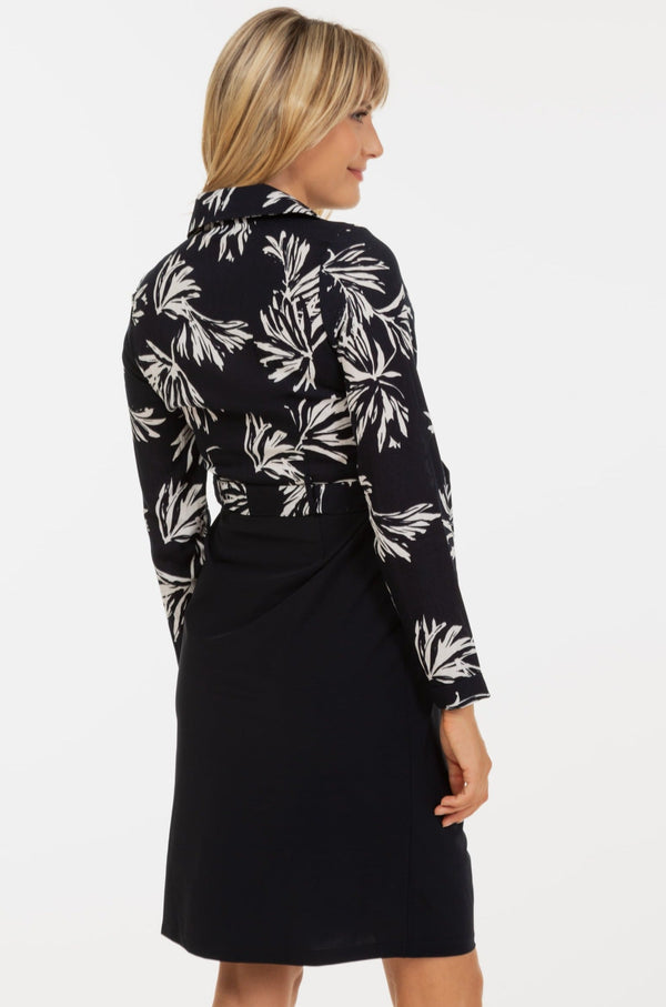 Umstands- und Still-Blusenkleid mit Muster