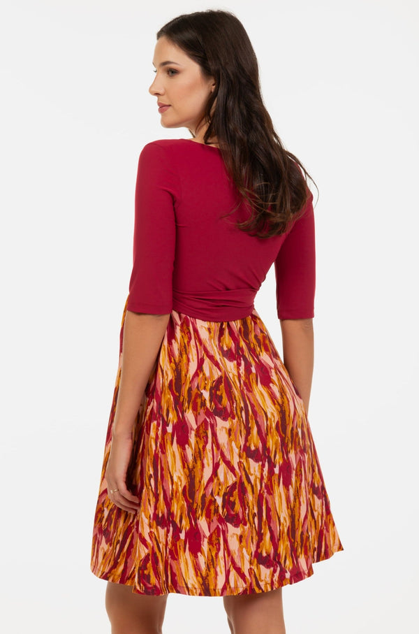 Umstands- & Still-Wickelkleid mit A-Linie