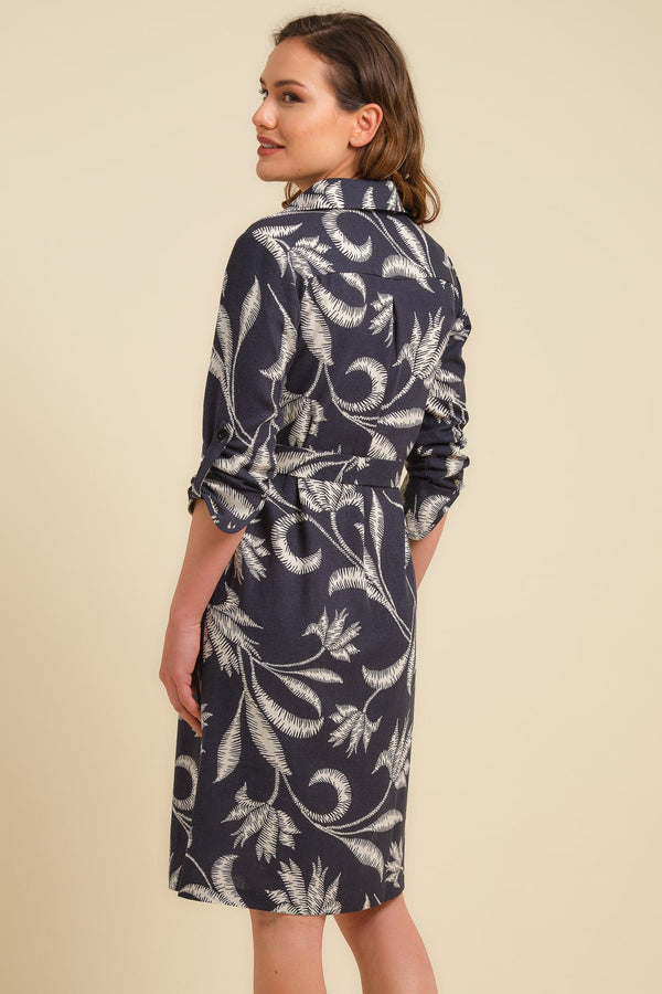 Umstands- und Still-Blusenkleid aus Leinenmix