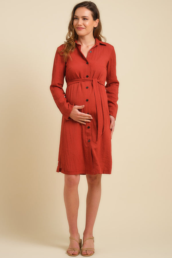 Umstands- und Still-Hemdblusenkleid