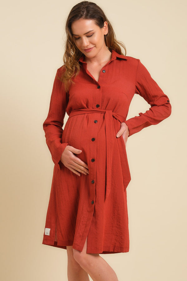 Umstands- und Still-Hemdblusenkleid