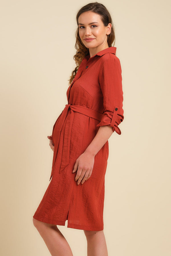 Umstands- und Still-Hemdblusenkleid