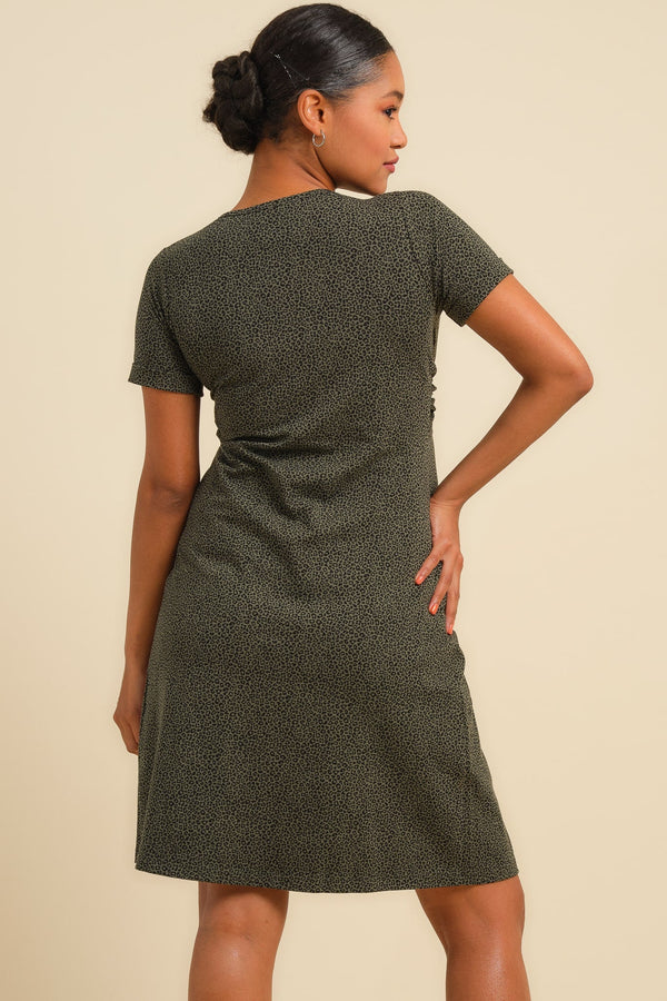 Umstandskleid aus Baumwolljersey mit Knotendetail