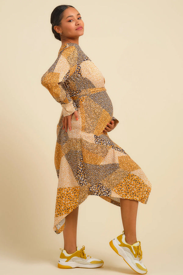 Asymmetrisches Umstands- und Stillkleid