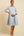 Ausgestelltes Umstands- und Stillkleid – Hellblau