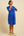 Umstandskleid aus Baumwolle mit Knotendetail – Royalblau