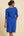 Umstandskleid aus Baumwolle mit Knotendetail – Royalblau