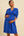 Umstandskleid aus Baumwolle mit Knotendetail – Royalblau