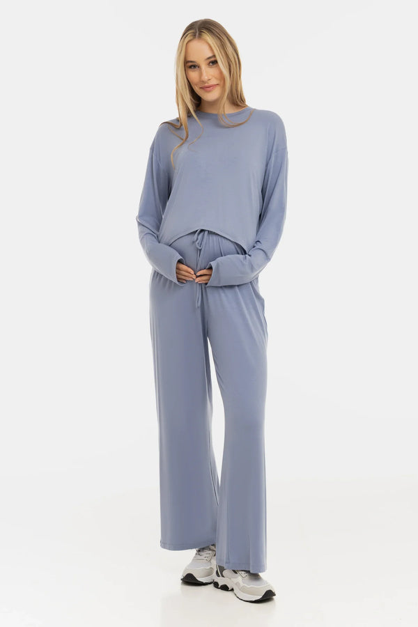 Ausgestellte Umstandshose aus weichem Tencel™ Modal - Lavendel