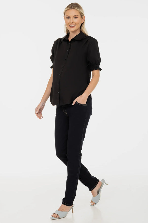 Stretch-Umstandsjeans – Dunkelblau