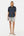 Gestreifte Umstandsshorts – Grau