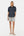 Gestreifte Umstandsshorts – Grau