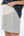 Gestreifte Umstandsshorts – Grau