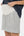 Gestreifte Umstandsshorts – Grau