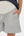 Gestreifte Umstandsshorts – Grau