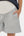 Gestreifte Umstandsshorts – Grau