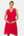 Festliches Umstands- und Stillkleid mit Falten – Himbeere