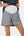 Gestreifte Umstandsshorts – Dunkelblau