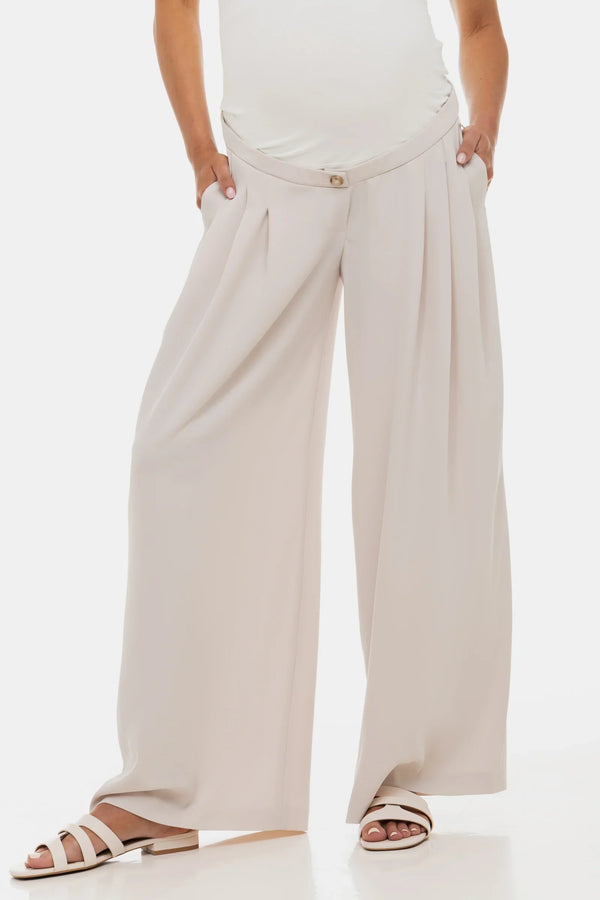 Elegante Umstandshose aus Crêpe Georgette mit feinen Falten