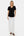Umstands- und Stillbluse mit Spitzendetails – Schwarz
