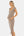 Figurbetontes Umstandskleid aus Baumwolle mit Schlitz – Taupe