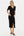Umstands- und Stillkleid mit goldenen Knöpfen – Schwarz