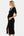 Umstands- und Stillkleid mit goldenen Knöpfen – Schwarz